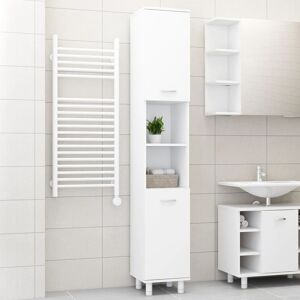 Vidaxl Armoire De Salle De Bain Blanc 30x30x179 Cm Aggloméré - Publicité