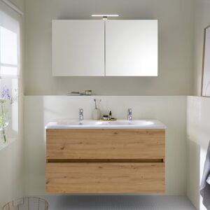 Burgbad Rocio Ensemble de meubles de salle de bains : plan vasque double, meuble sous-vasque et armoire de toilette, SGYS120F6224, - Publicité