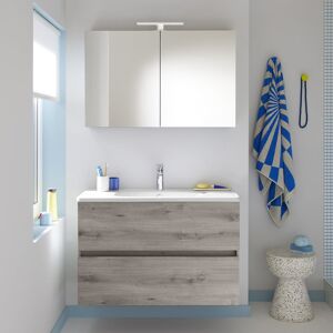 Burgbad Rocio Ensemble de meubles de salle de bains : vasque, meuble sous-vasque et armoire de toilette, SGYQ100F6225, - Publicité