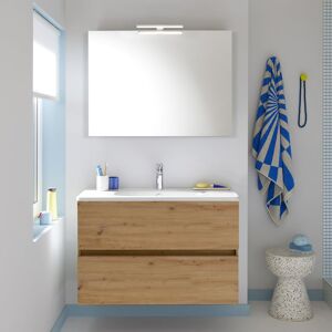 Burgbad Rocio Ensemble de meubles de salle de bains : vasque, meuble sous-vasque et miroir, SGYP100F6224, - Publicité