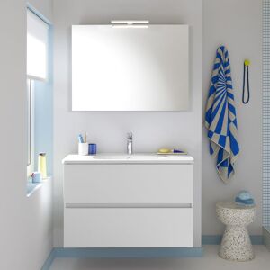 Burgbad Rocio Ensemble de meubles de salle de bains : vasque, meuble sous-vasque et miroir, SGYP100F6223, - Publicité