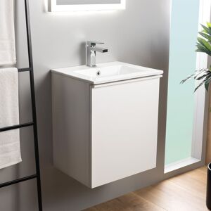 evineo ineo4 Meuble sous-lave-mains à 1 porte avec poignée, BE0230WH,