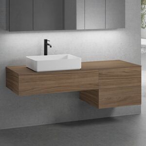 neoro n50 Ensemble de meubles l : 160 cm, 3 tiroirs, lavabo l : 58 cm blanc mat,, BN0065WM+BN0062WM+BN0413WL+BN0421WL+BN0405WL,