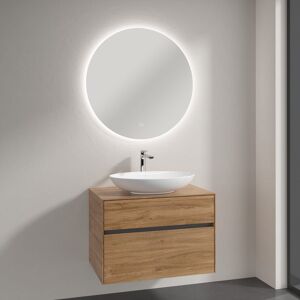 Villeroy & Boch Loop & Friends Vasque à poser avec meuble sous-vasque Embrace et miroir More to See Lite, 4A480001+A95500RH+A4608500,