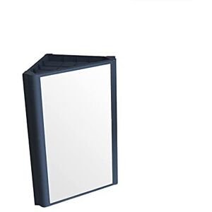 KLLJHB Armoire Murale de Salle de Bain, Miroir de courtoisie Mural avec Coin Lumineux, Meuble de Rangement en Bois, Toilettes, Gain d'espace (Bleu 45x60x32cm) - Publicité