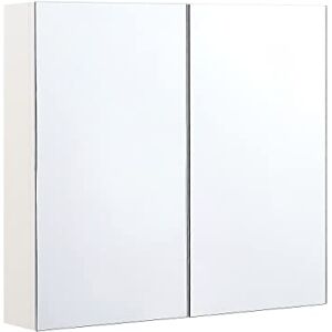 Beliani Armoire de Toilette Murale avec Miroir 40 x 60 cm Meuble de Rangement Pratique pour Salle de Bain au Style Moderne et Minimaliste - Publicité