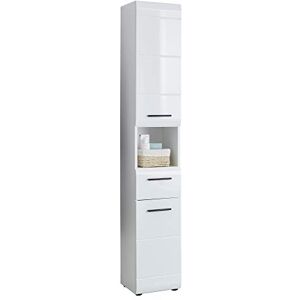 trendteam smart living 1116-103-01 Skin Armoire Grand Meuble Salle de Bain Blanc Ultrabrillant LxHxP 30 x 182 x 31 cm - Publicité