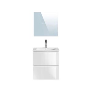 Conforama Ensemble meuble + vasque + miroir TRITTON - Publicité