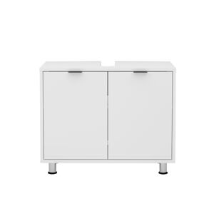 Calicosy Meuble Sous Vasque 2 Portes Blanc - L70cm Blanc 70x56x33cm