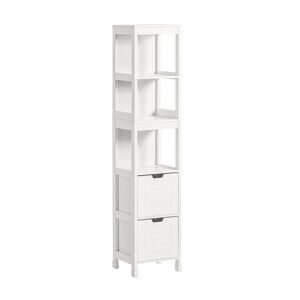 SoBuy Meuble colonne effet bois blanc Blanc 30x145x30cm