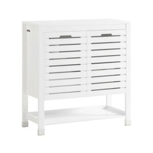 SoBuy Meuble bas effet bois blanc Blanc 76x80x30cm