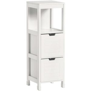 SoBuy Meuble demi-colonne effet bois blanc Blanc 30x90x30cm