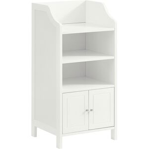 SoBuy Meuble sous vasque effet bois blanc Blanc 41x86x36cm