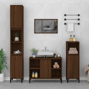 3185628 vidaXL Ensemble de meubles de salle de bain 3 pcs Chêne marron - Publicité