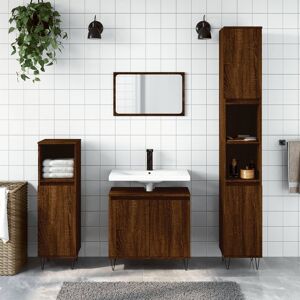 3190282 vidaXL Ensemble de meubles de salle de bain 3 pcs Chêne marron - Publicité