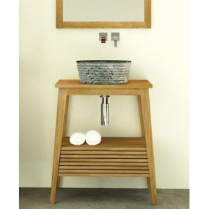 Meuble de salle de bain tidore l70 en teck