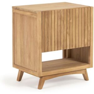 Kave Home Kuveni - Meuble de salle de bain 2 portes, 1 niches en bois L70cm - Couleur - Bois clair