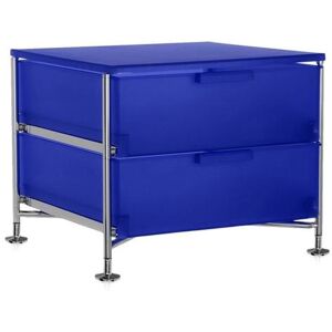 KARTELL meuble 2 tiroirs MOBIL (Cobalt - PMMA opaline)