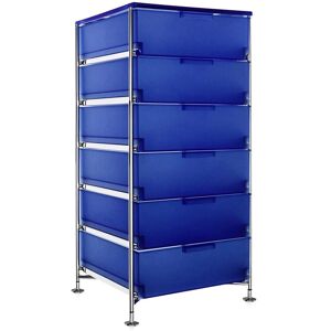 KARTELL meuble 6 tiroirs MOBIL (Cobalt - PMMA opaline)