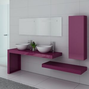 Distribain Meubles salle de bain MONZA DUO Aubergine