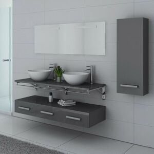 Distribain Meubles salle de bain VIRTUOSE DUO Gris taupe