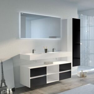 Distribain Meuble salle de bain VISENZA 1400 Noir