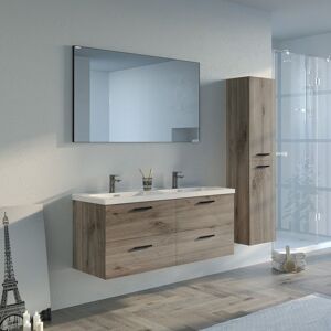 Distribain Meuble salle de bain Lanzara 1200 Chêne gris - Publicité