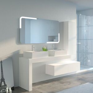 Distribain Meubles salle de bain MELIZZANO 1400 Blanc