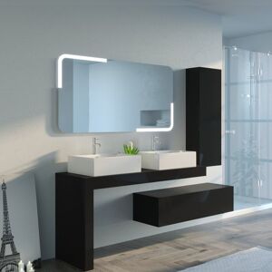 Distribain Meubles salle de bain MELIZZANO 1400 Noir