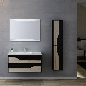 Distribain Meuble salle de bain URBINO 1000 Scandinave et Noir