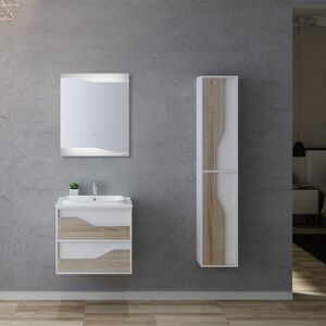 Distribain Meuble salle de bain URBINO 600 Scandinave et Blanc