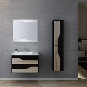 Distribain Meuble salle de bain URBINO 800 Scandinave et Noir