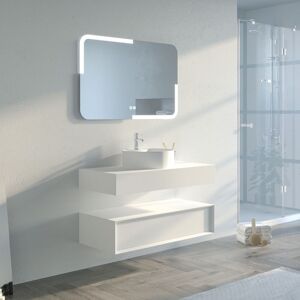 Distribain Meuble salle de bain FABRIANO 1000 Blanc