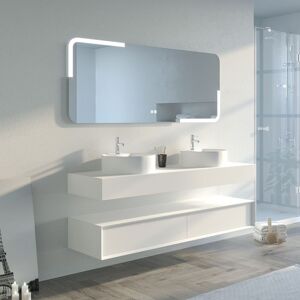 Distribain Meuble salle de bain FABRIANO 1600 Blanc