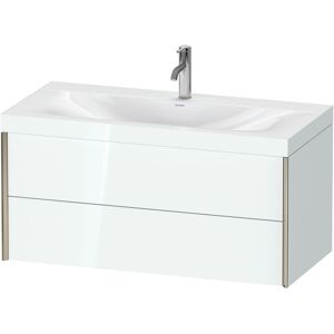 Duravit XViu vasque XV4616OB185C 100x48cm, 2 tiroirs, 2000 , champagne mat, Cadres C, blanc haute brillance - Publicité