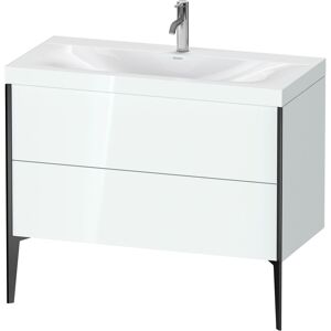 Duravit XViu Table de toilette XV4711OB285C 100x48cm, 2 2000 - out, match3 trou de coulée, noir mat, Cadres C, blanc haute brillance - Publicité