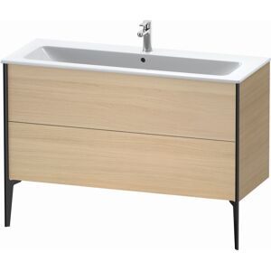 XViu Duravit vasque XV44840B271 121 x 59,4 x 48 cm, chene mediterraneen, 2 coulissants, debout, noir mat