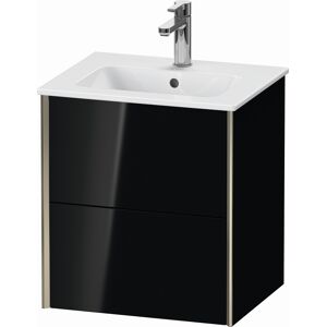 XViu Duravit vasque XV43150B140 51x42x56cm, 2 tiroirs, suspendu, champagne mat, noir brillant - Publicité