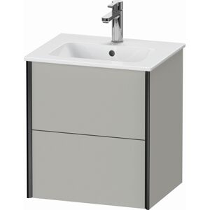 XViu Duravit vasque XV43150B207 51x42x56cm, 2 tiroirs, suspendu, noir mat, gris béton mat - Publicité