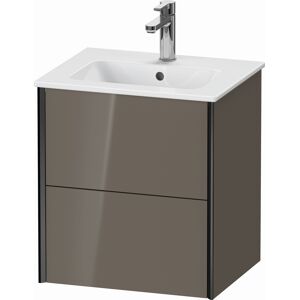 XViu Duravit vasque XV43150B289 51x42x56cm, 2 tiroirs, suspendu, noir mat, gris flanelle brillant - Publicité