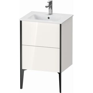 XViu Duravit vasque XV44590B285 51x42x59,4cm, 2 coulissants, debout, noir mat, blanc haute brillance