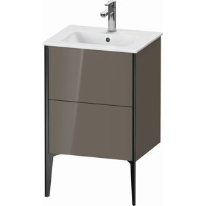 XViu Duravit vasque XV44590B289 51x42x59,4cm, 2 coulissants, debout, noir mat, gris flanelle brillant - Publicité