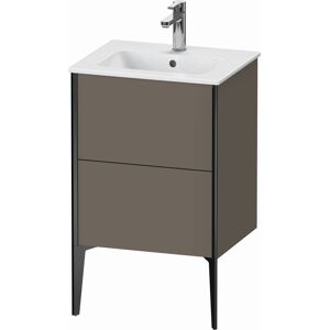 XViu Duravit vasque XV44590B290 51x42x59,4cm, 2 coulissants, debout, noir mat, flanelle gris soie mat - Publicité