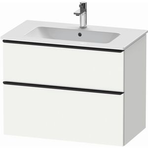 Duravit D-Neo meuble sous-vasque DE43620BD180000 81 x 46,2 cm, noir diamant/ blanc mat, 1 tiroir, 1 coulissant