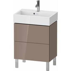 Duravit L-Cube meuble sous-vasque LC667908686 58,4x39,1x58,2cm, 2 tiroirs, debout, cappuccino brillant