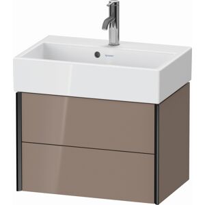 XViu Duravit vasque XV43160B286 58,4x38,4x39,7cm, 2 tiroirs, noir mat, cappucino brillant