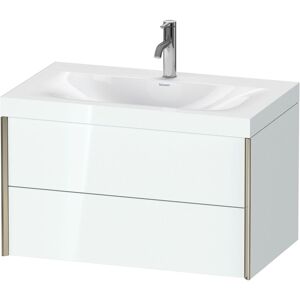 Duravit XViu vasque XV4615OB185C 80x48cm, 2 tiroirs, 2000 , champagne mat, Cadres C, blanc brillant - Publicité