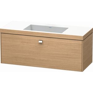 Duravit Brioso c-bonded vasque avec soubassement BR4603N1052, 120x48cm Europ. Chene / chrome, o Hahnl.