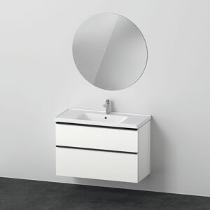 Ensemble de Meubles D-Neo, Meuble lavabo avec Meuble-lavabo Mural et Miroir LED (Rond), 1000x2000mm, DE01110; Coloris: Décor Blanc Mat - Publicité