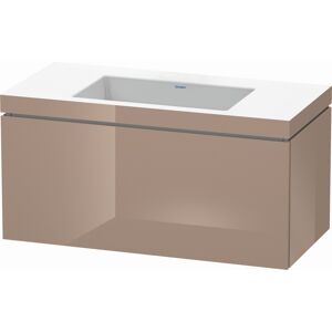 L-Cube Duravit vasque LC6918N8686 100 x 48 cm, sans trou pour robinet, cappuccino brillant, coulissant 2000
